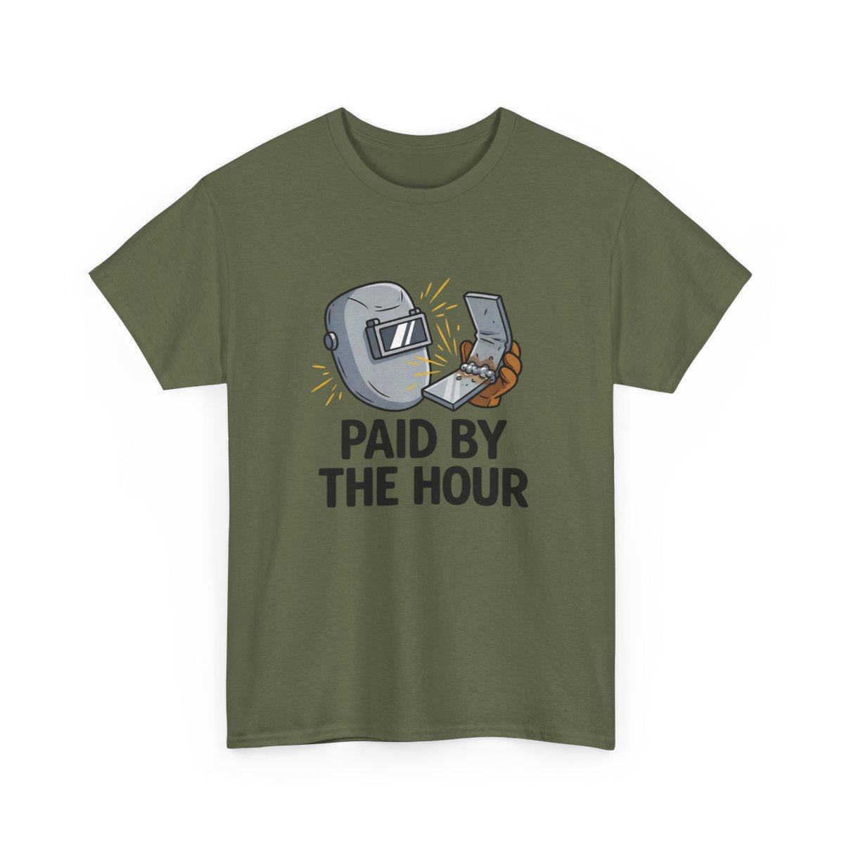 Welding Humor T-Shirt – “Paid By The Hour” Welder Tee